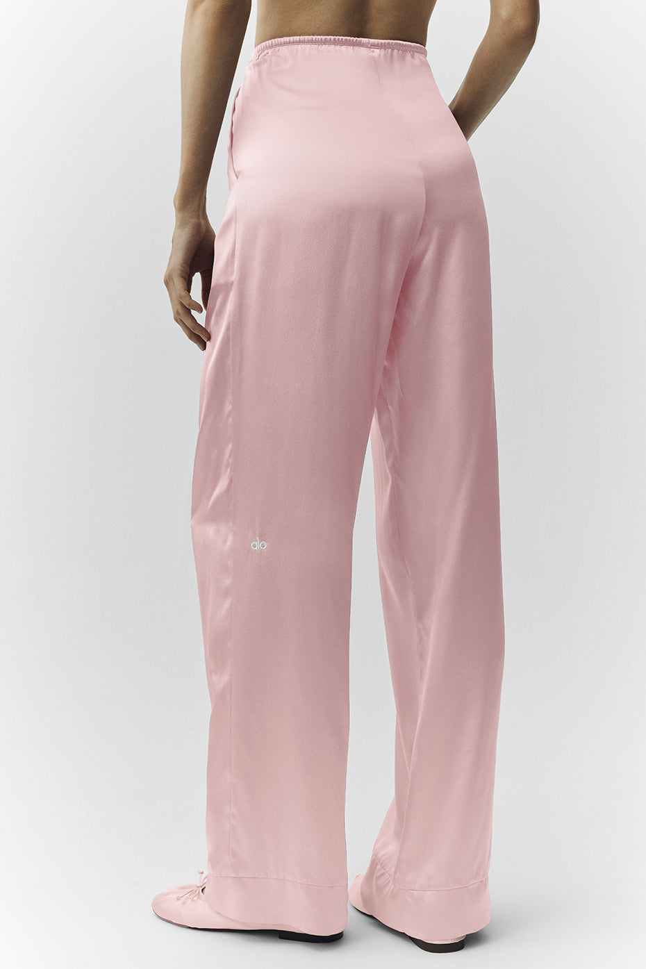 Silk Luminous Pant (Regular) - Pink Champagne--3