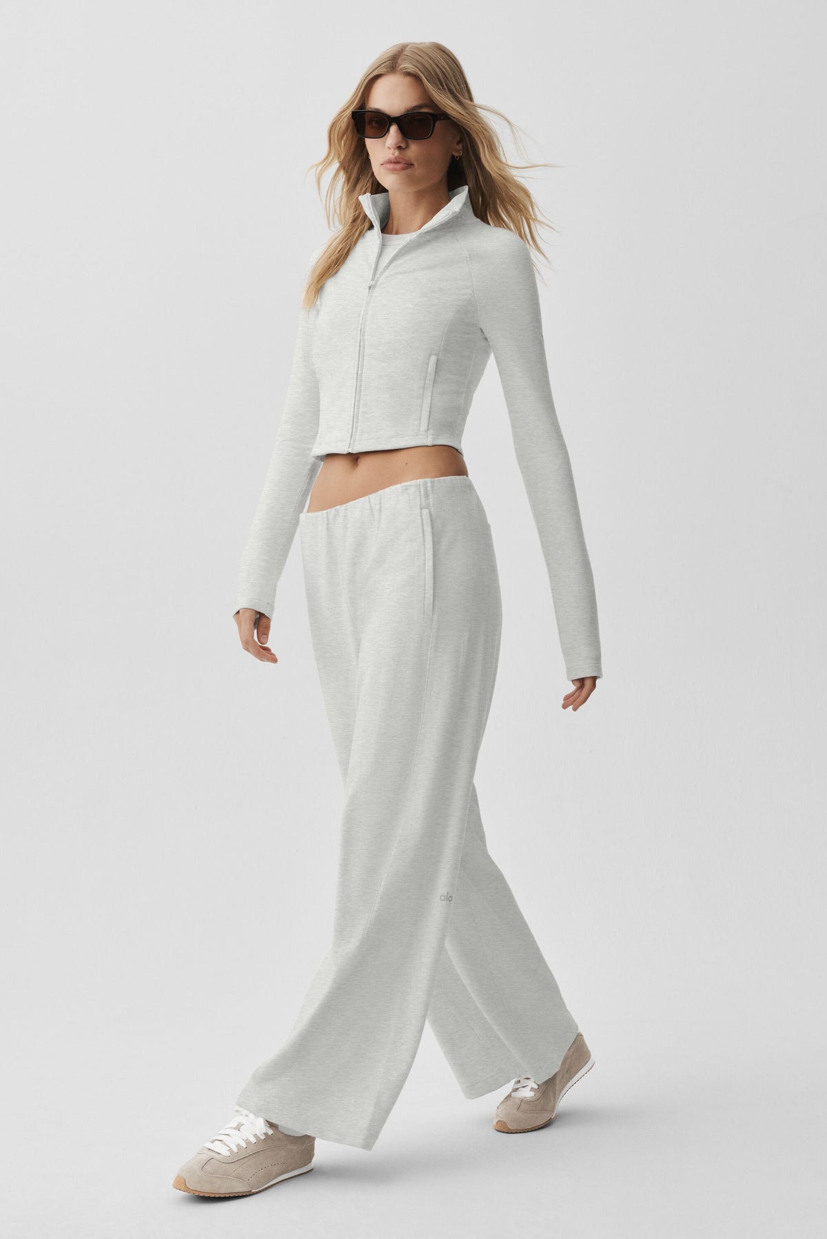 Sway Mid-Rise On The Go Pant - White Heather--4