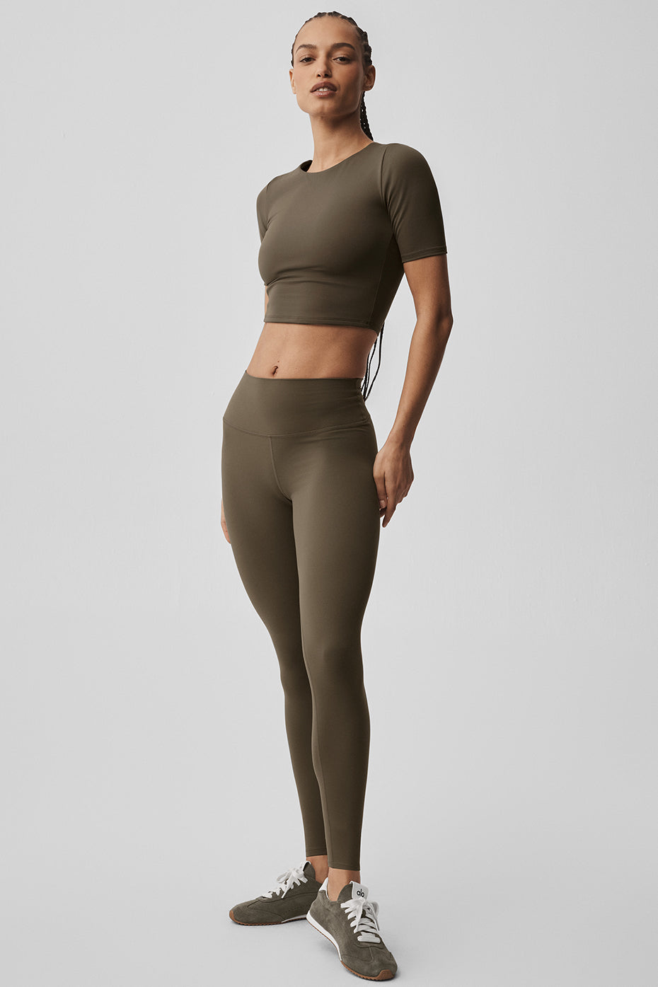 ALO Softsculpt High-Waist 7/8 Legging - Olive Tree--5