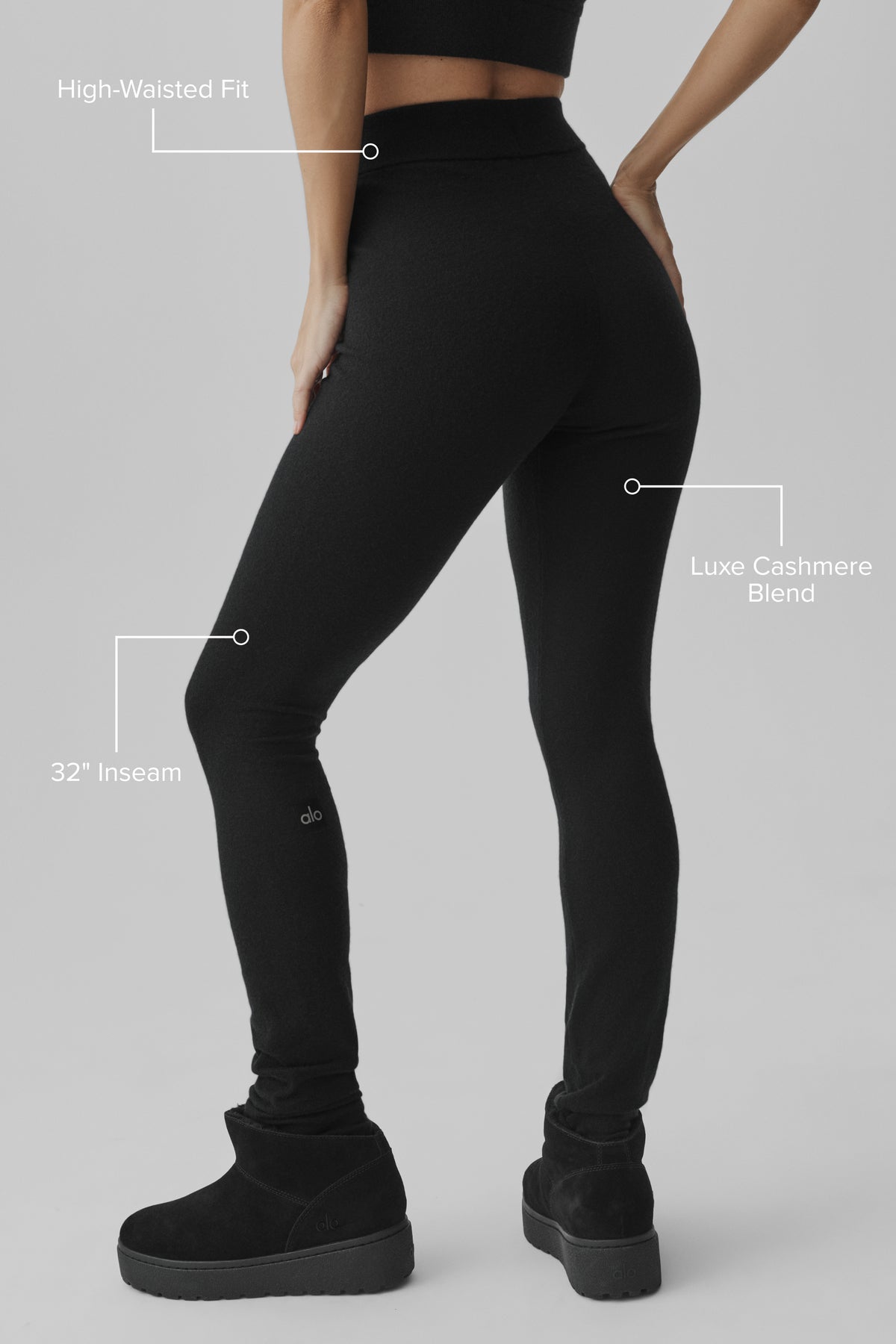 Cashmere High-Waist Eternity Legging - Black--1