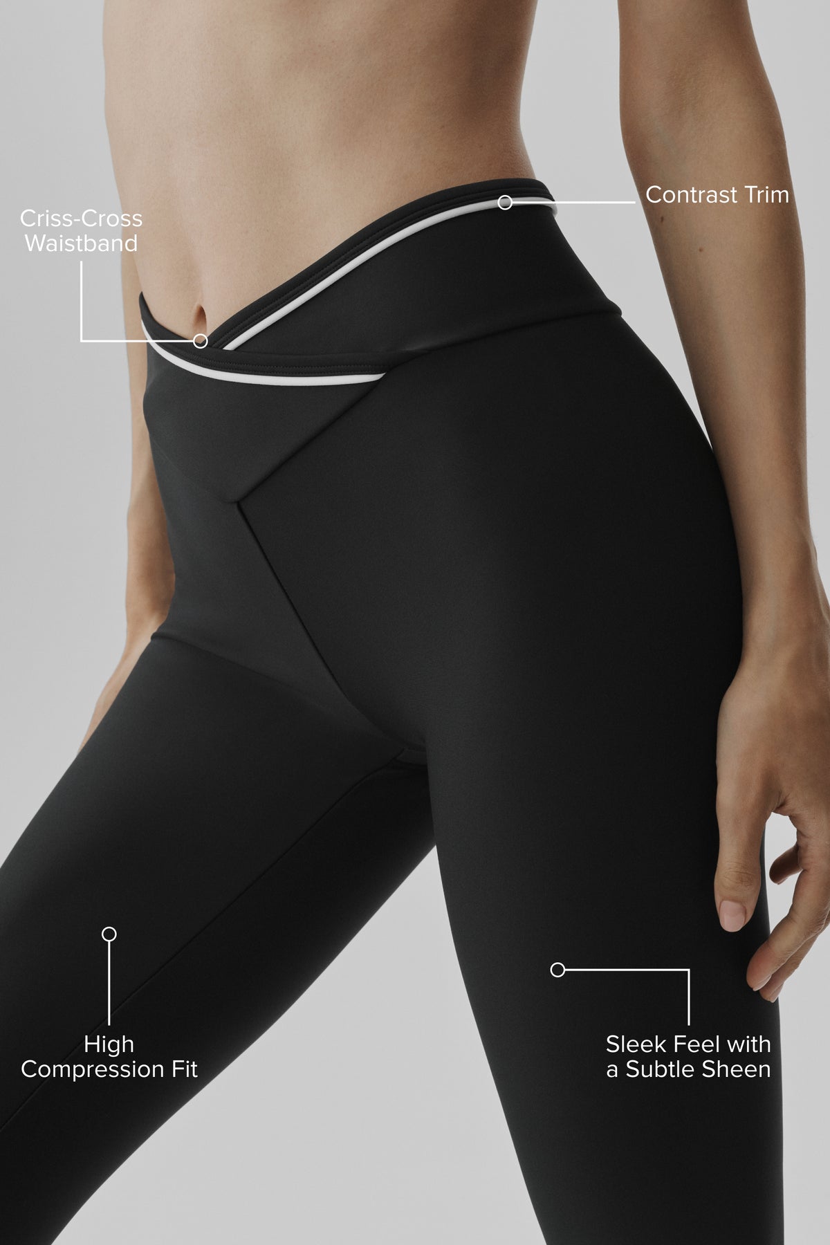 Airlift High-Waist Trifecta Legging - Black/White--1