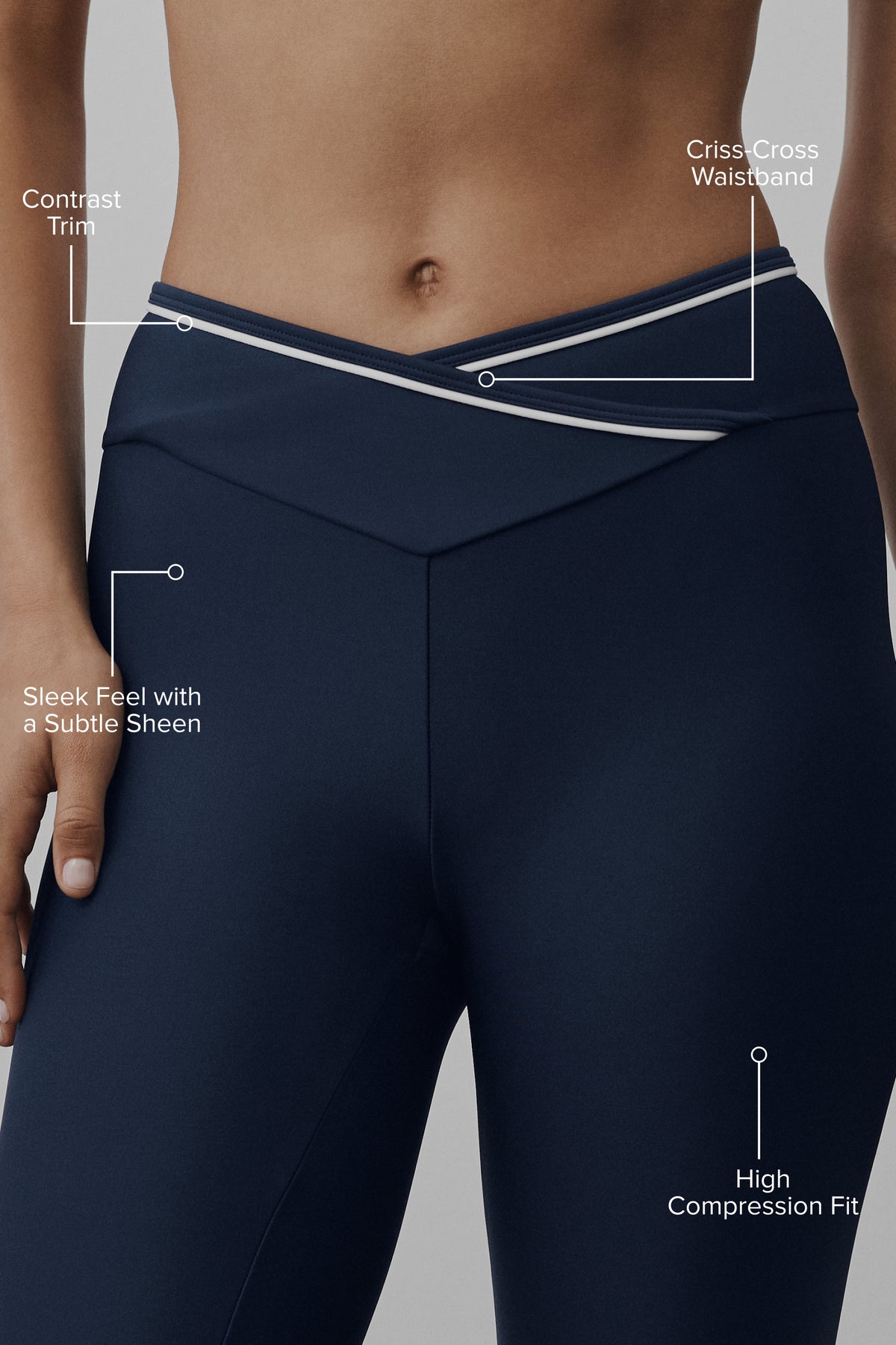 Airlift High-Waist Trifecta Legging - Navy/White--1