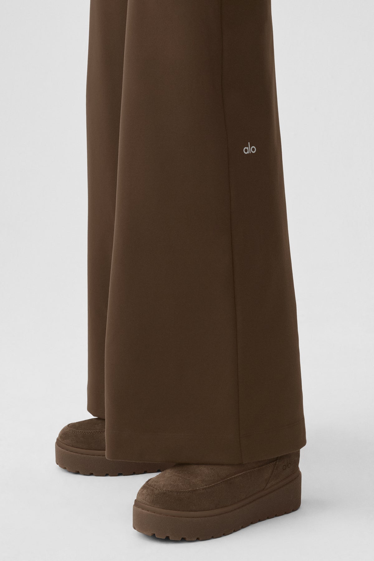 Airbrush High-Waist Wide Leg Pant (Long) - Espresso--3