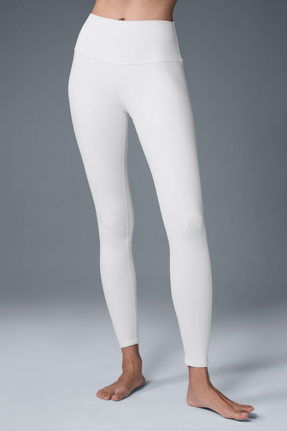 High-Waist Airbrush Legging - White--0