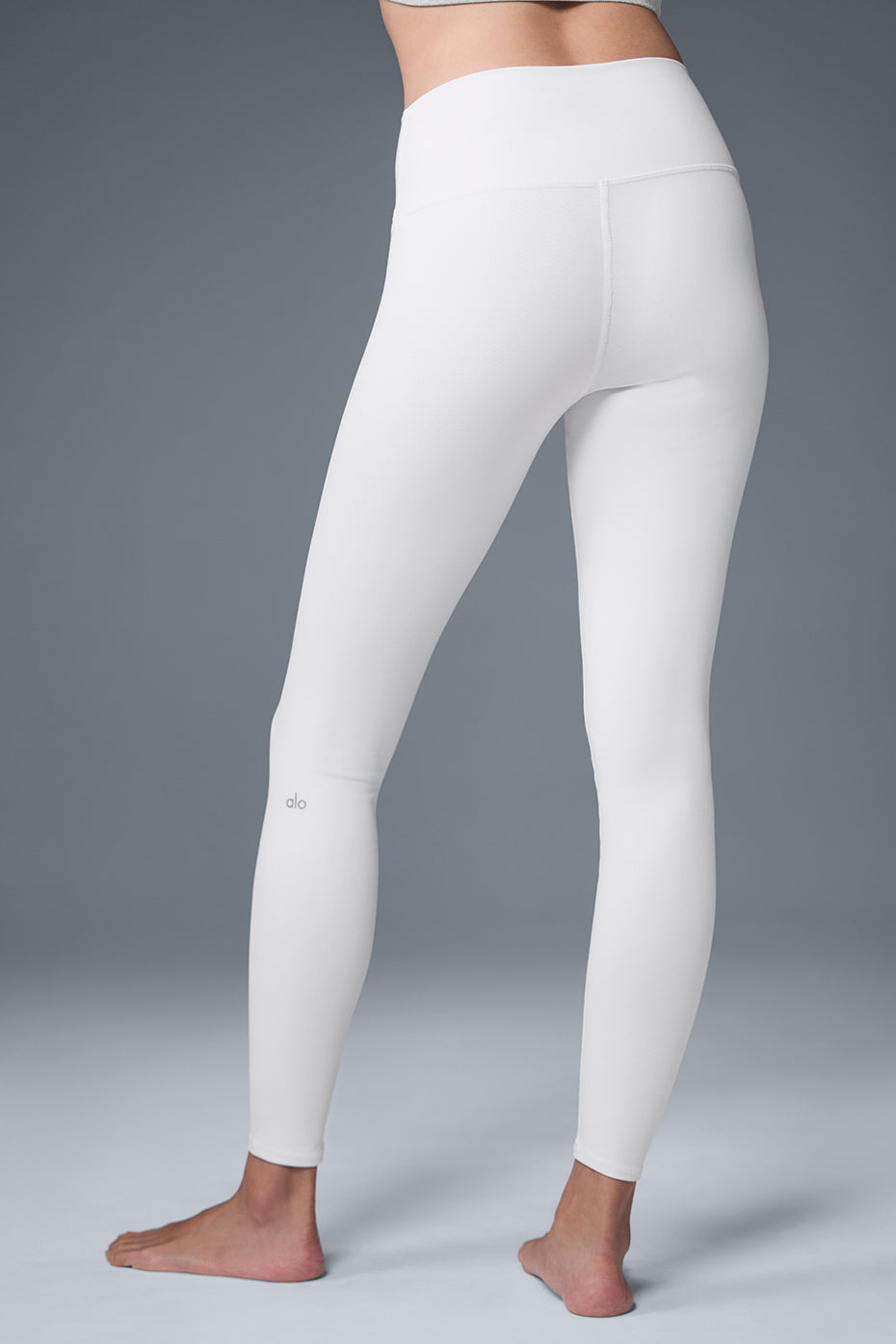 High-Waist Airbrush Legging - White--1