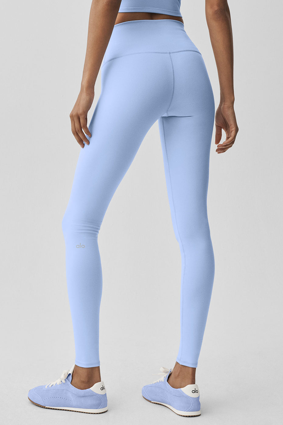 High-Waist Airbrush Legging - Light Provence Blue--3