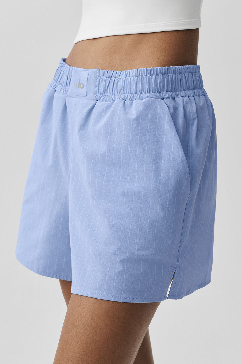 Pinstripe Daylight Boxer Short - Light Provence Blue/White--2