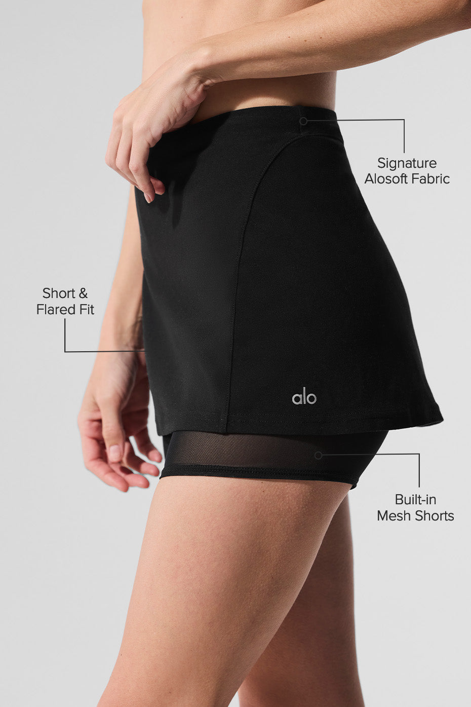 Alosoft Serve It Up Skirt - Black--1