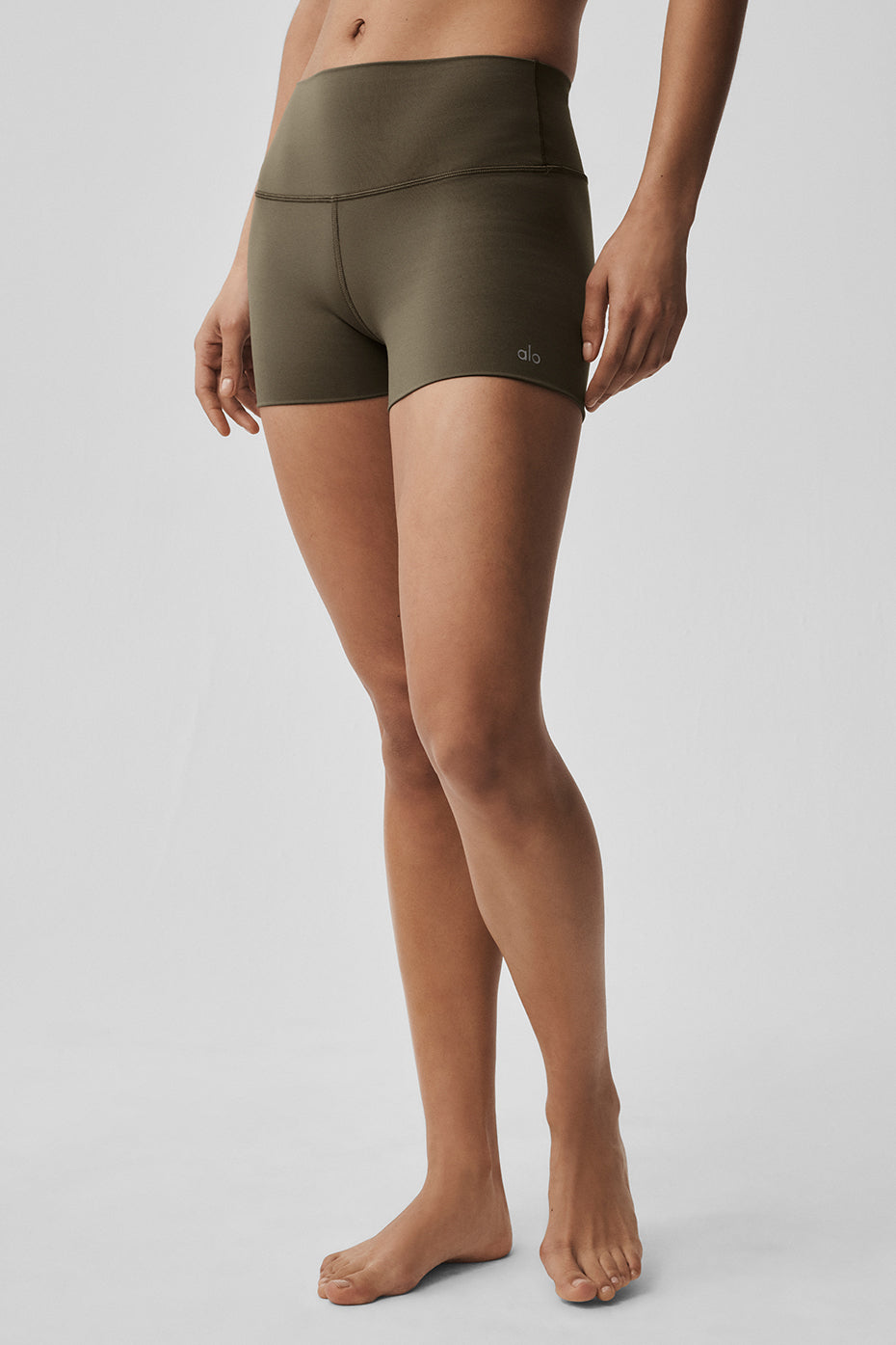 3" ALO Softsculpt High-Waist Precision Short - Olive Tree--4