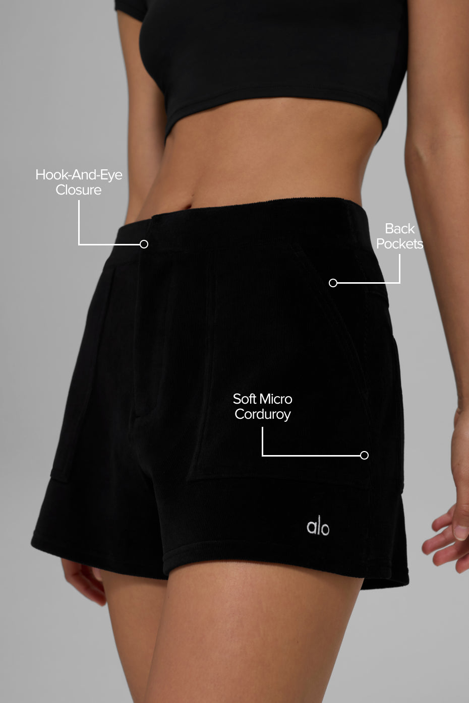 Micro Corduroy On Duty Short - Black--1