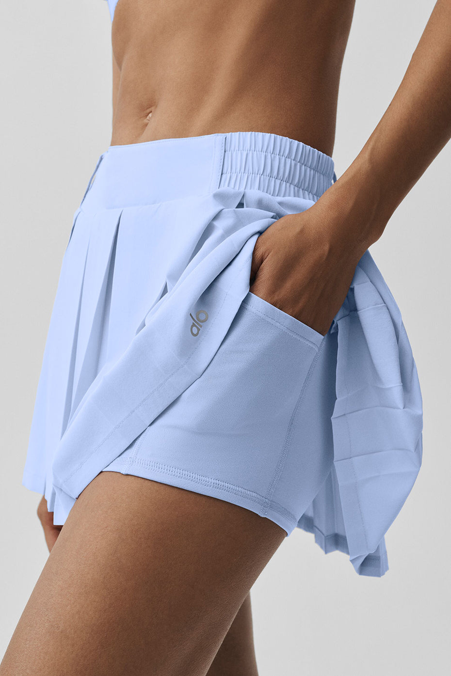 Rally Tennis Skirt - Light Provence Blue--1