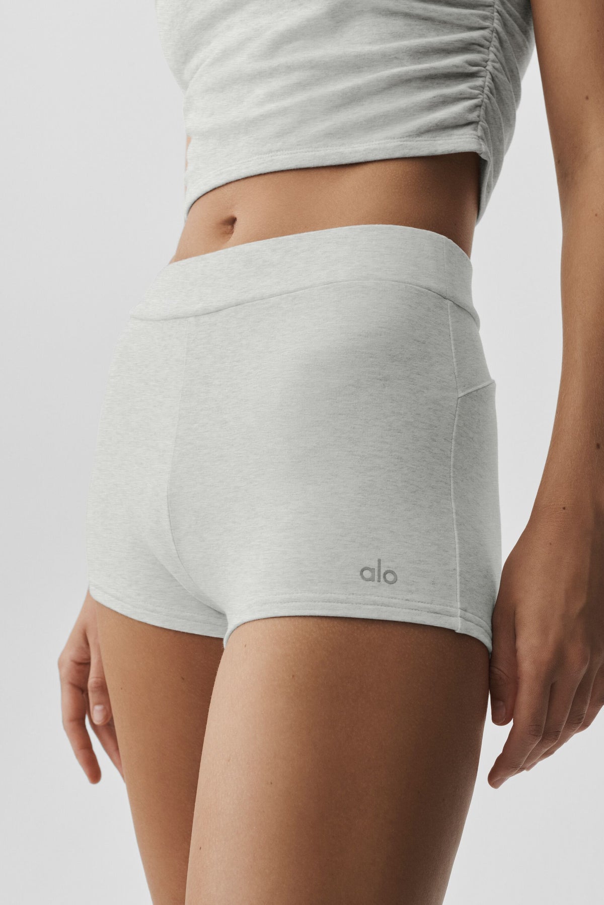 Sway My Way Micro Short - White Heather--1