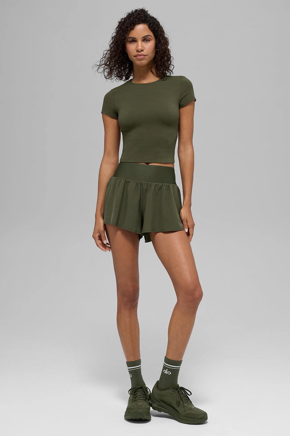 Victory Running Short - Green Olive--4