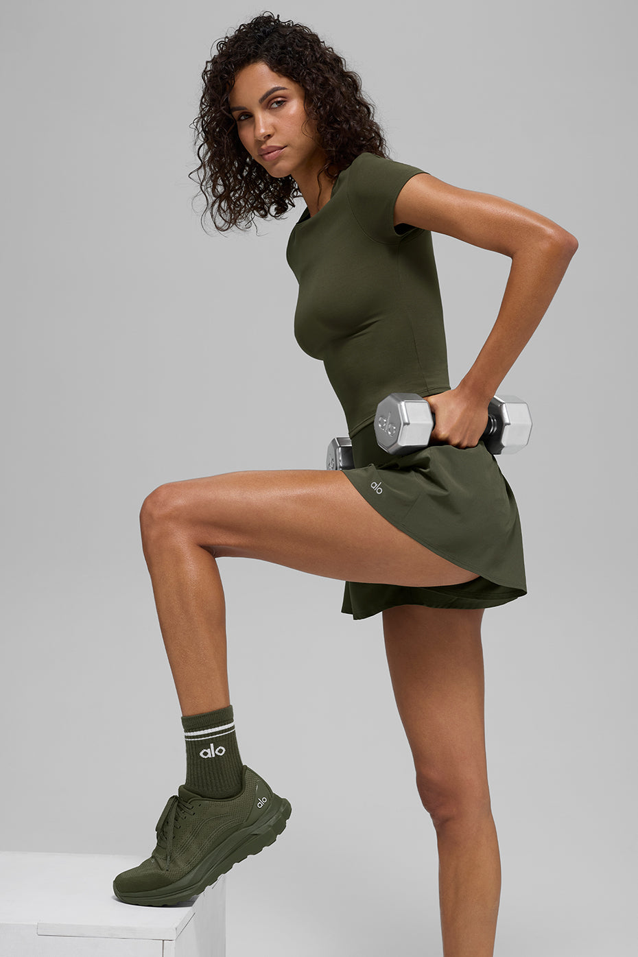 Victory Running Short - Green Olive--3