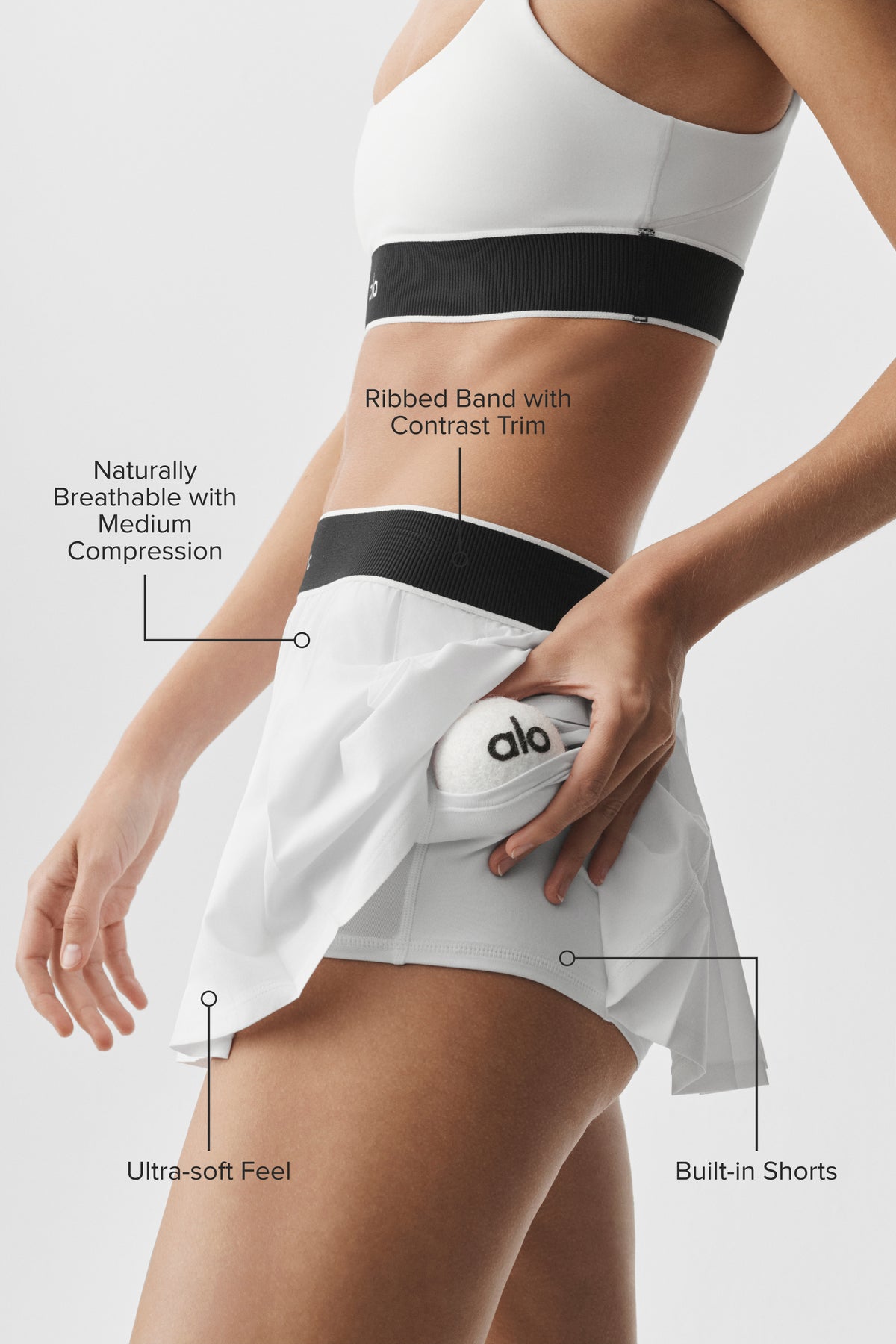 Low-Rise Amp It Up Tennis Skirt - White--1