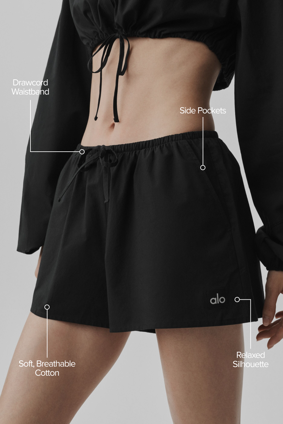 Cotton High-Waist Real Deal Short - Black--1