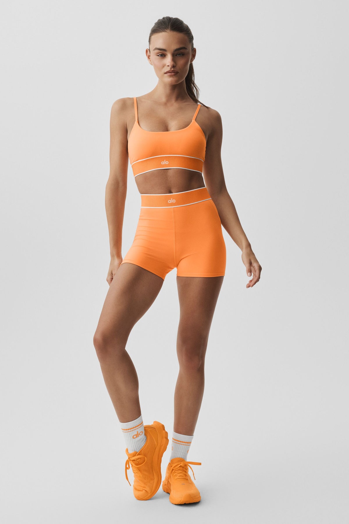 3" ALO Softsculpt High-Waist Amp It Up Short - Satsuma Breeze--5