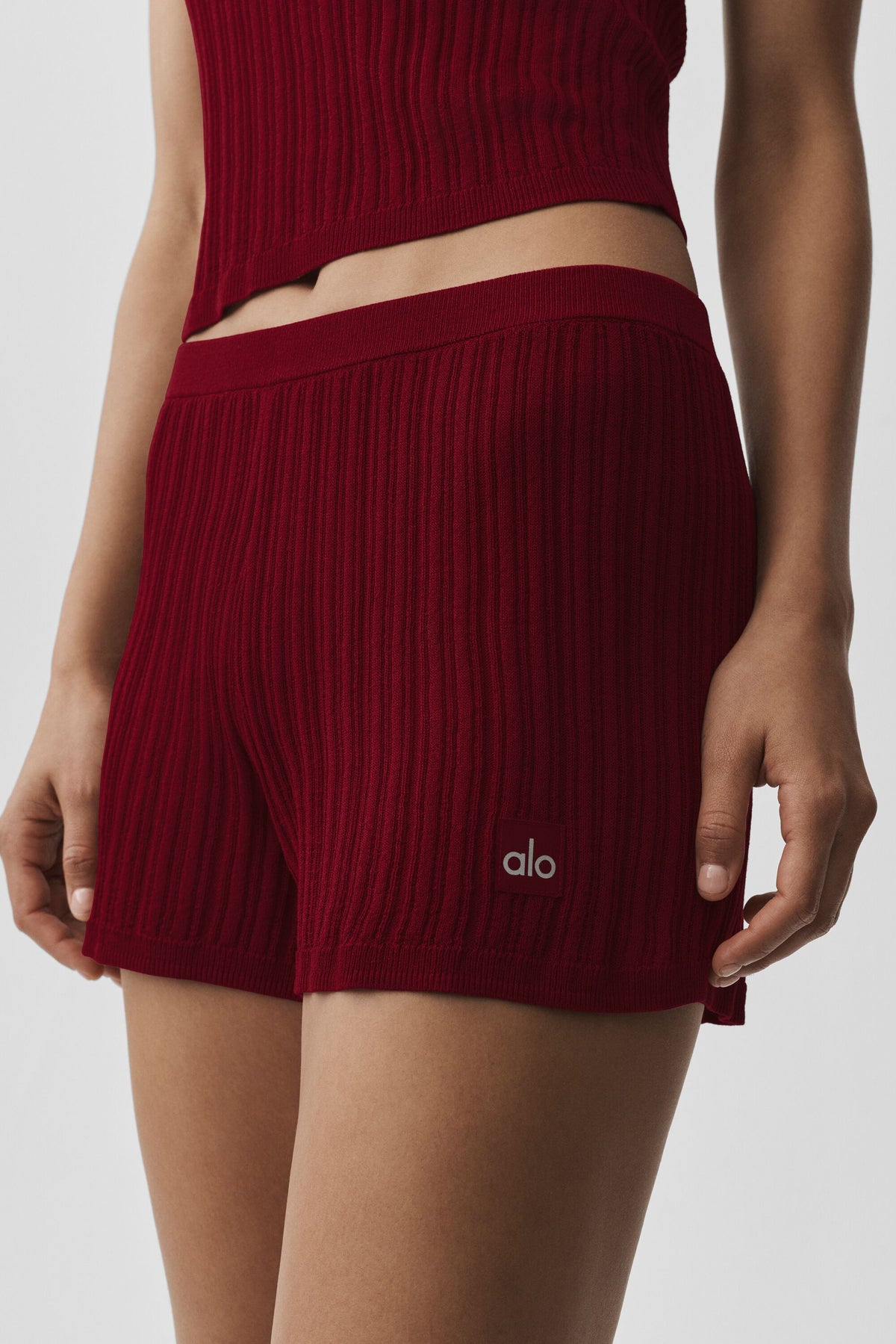 Sweater High-Waist Sunlit Short - Summer Romance Red--1