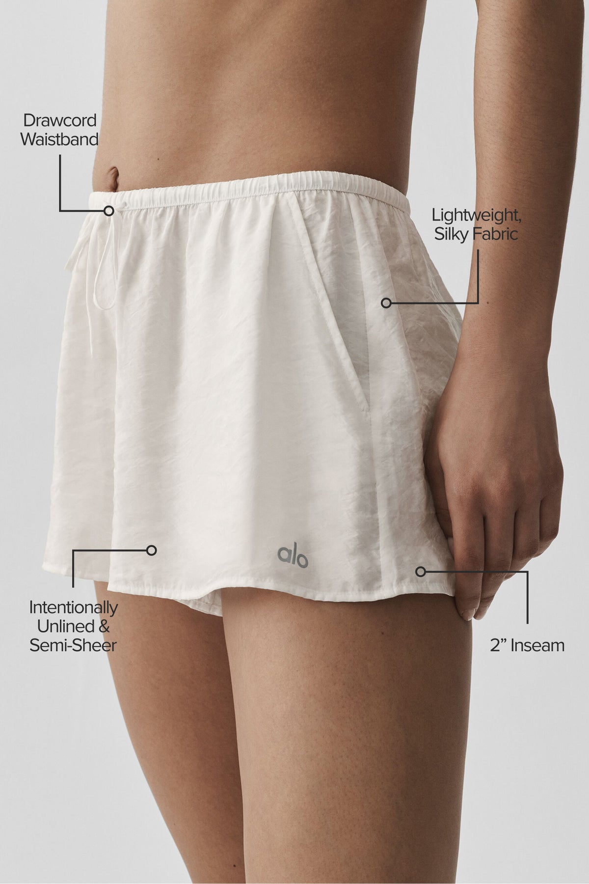 Semi-Sheer Golden Hour Mid-Rise Short - Ivory--1