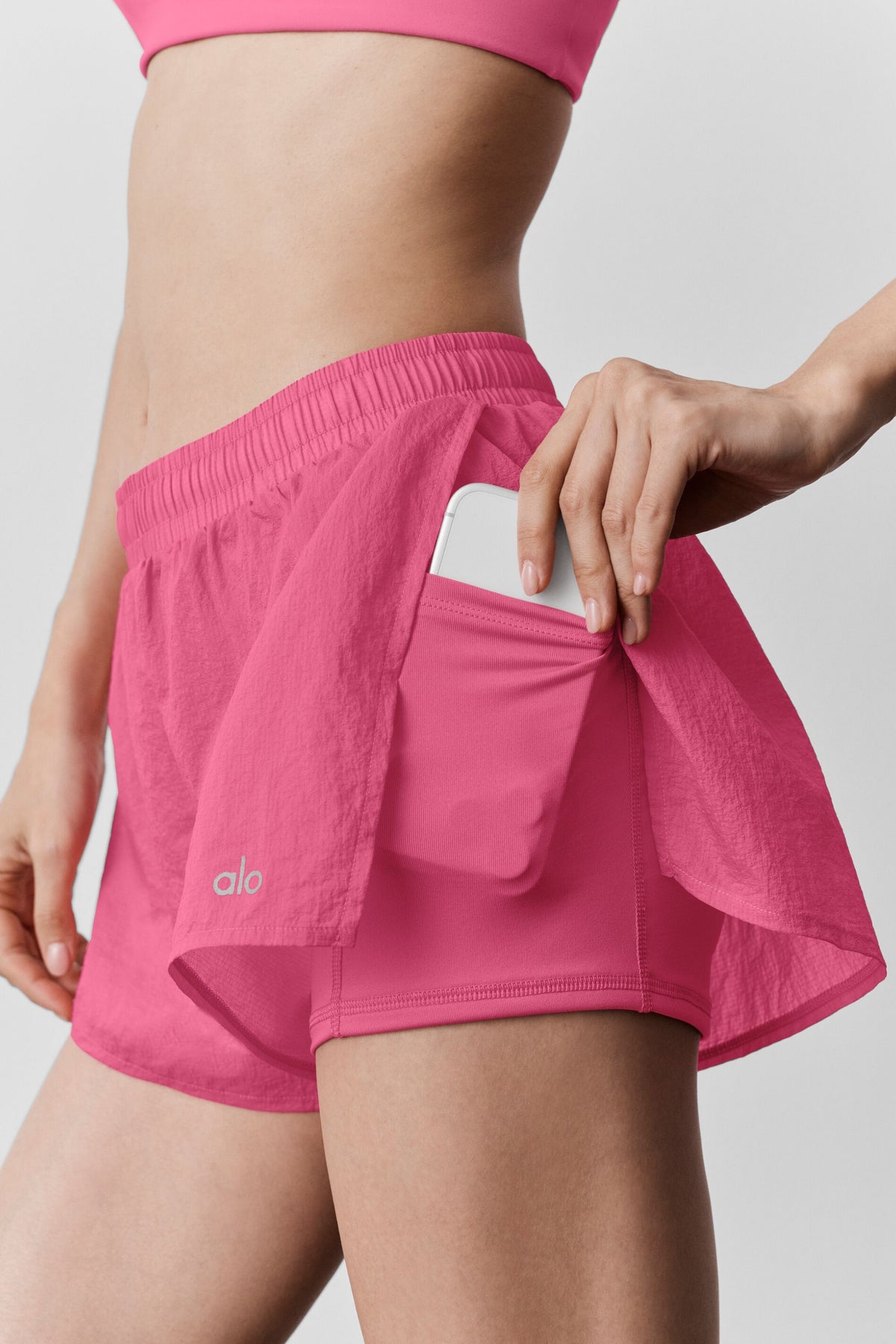 Mid-Rise Go Time Short - Paradise Pink--3