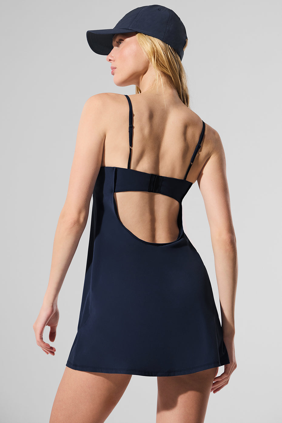 Breezy Tennis Dress - Navy--3