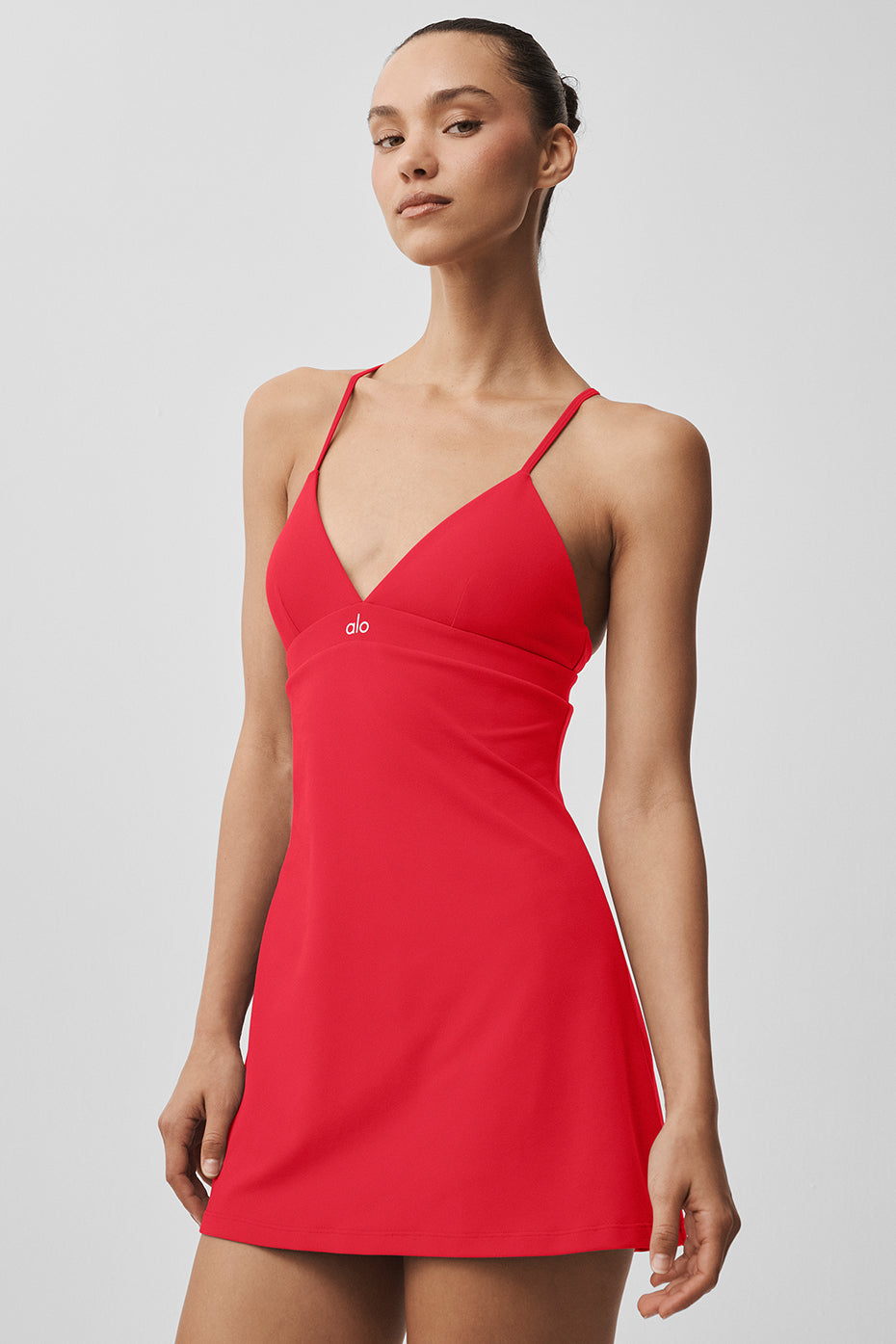 Airbrush Splendor Dress - Bright Red--0