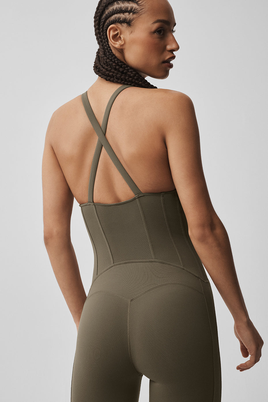 Airbrush Sparks Fly Corset Onesie - Olive Tree--4