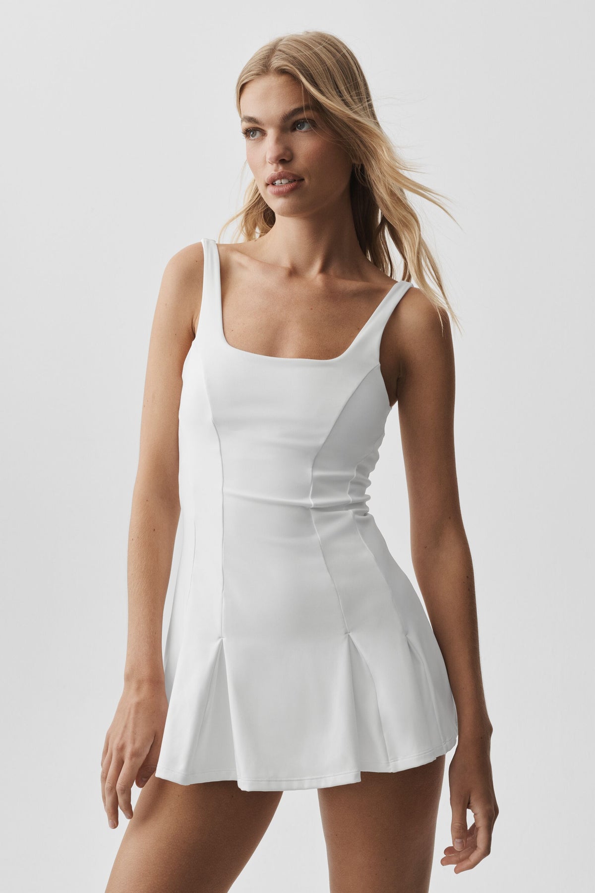ALO Softsculpt Topspin Tennis Dress - White--2
