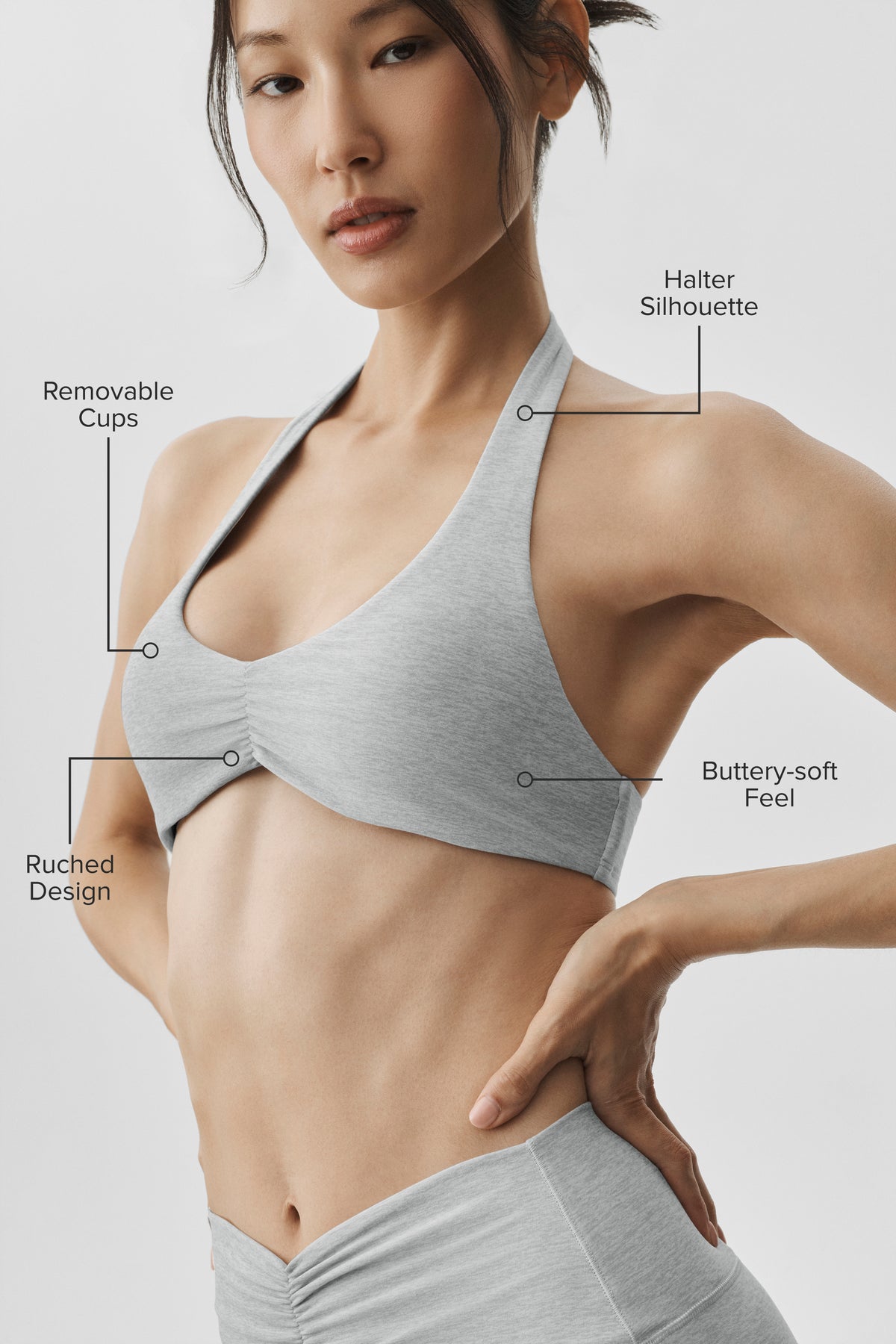 Alosoft Intuition Bra - Vintage Athletic Heather--1