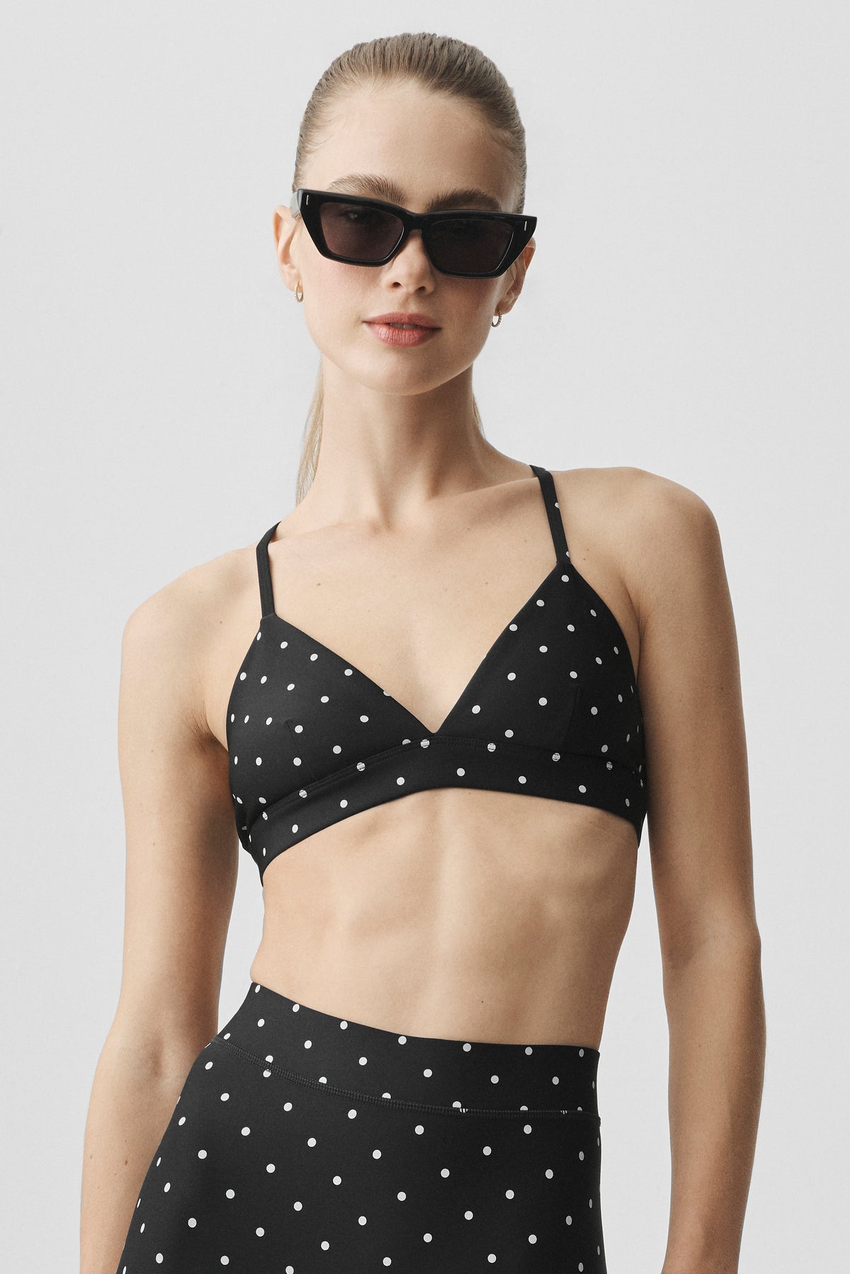 Airlift Polka Dot Splendor Bra - Black/White--2