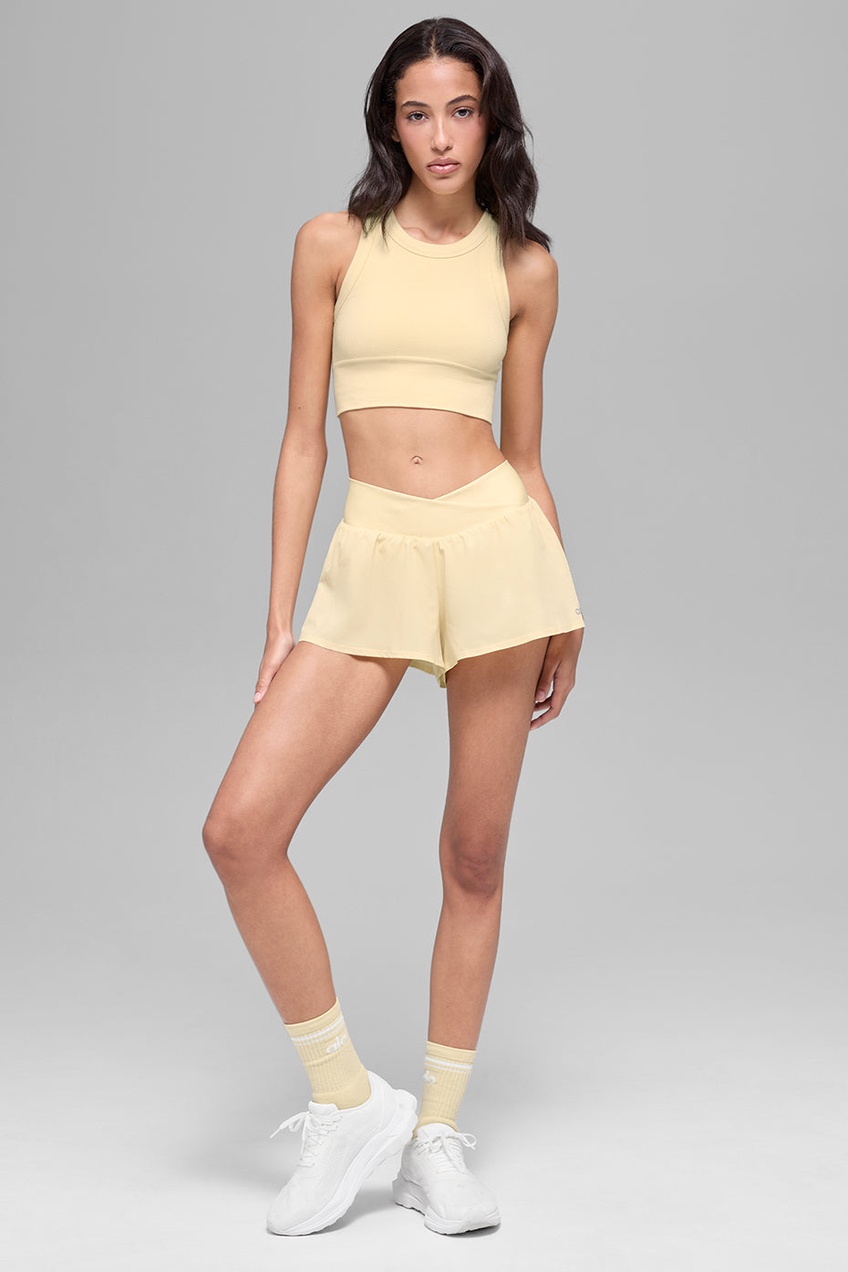 Seamless Delight High Neck Bra - Candlelight Yellow--5