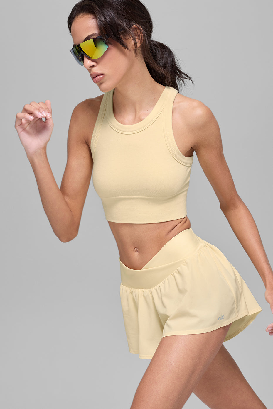 Seamless Delight High Neck Bra - Candlelight Yellow--4