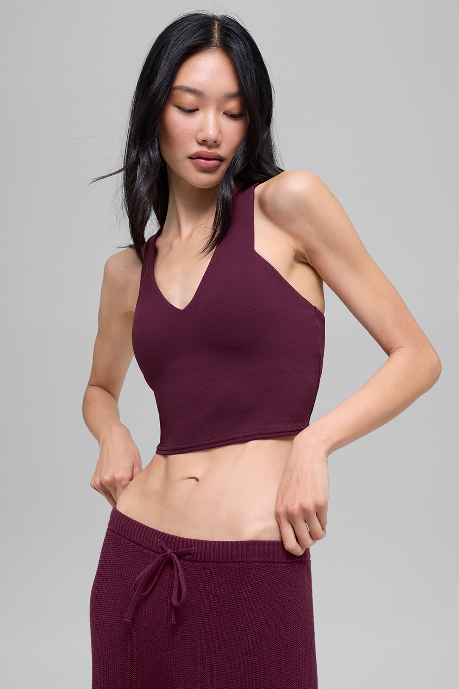 Airbrush Real Bra Tank - Burgundy--3