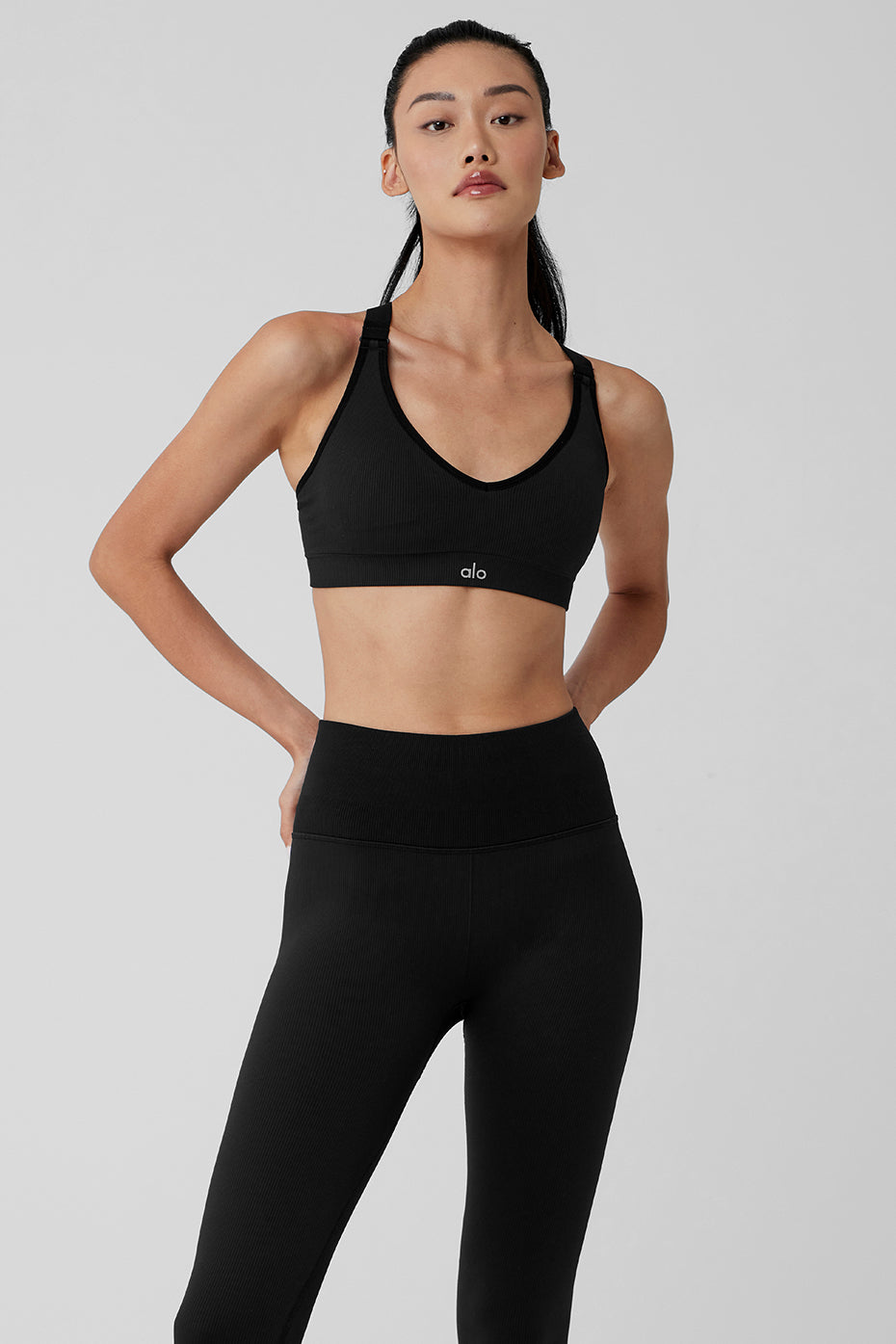 Seamless Ribbed Favorite Bra - Black--0