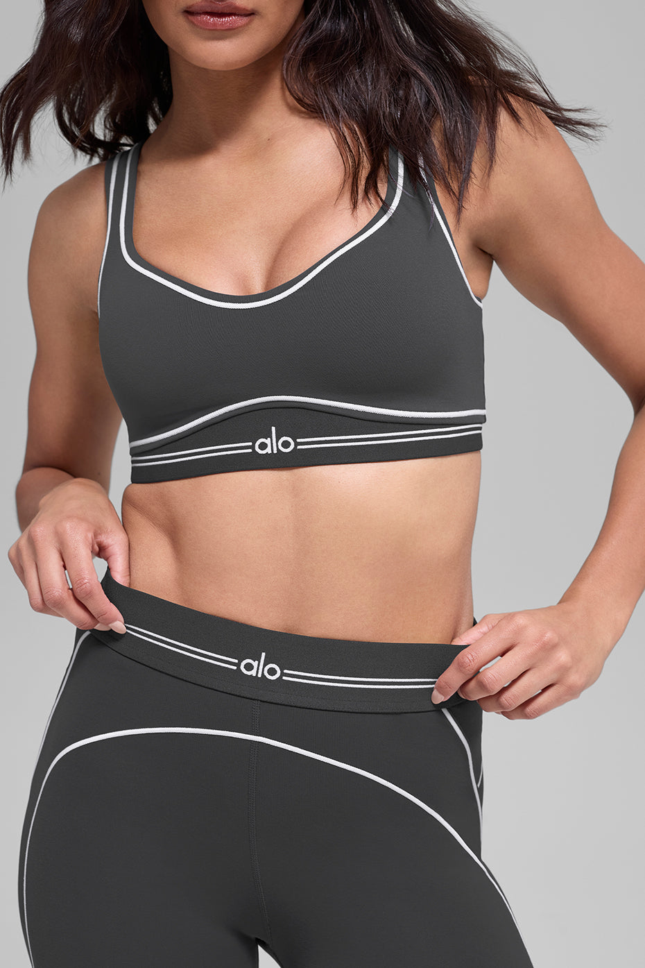 Airbrush Heart Throb Bra - Anthracite/White--2