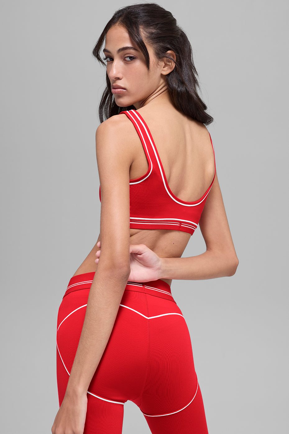Airbrush Heart Throb Bra - Bright Red/White--1
