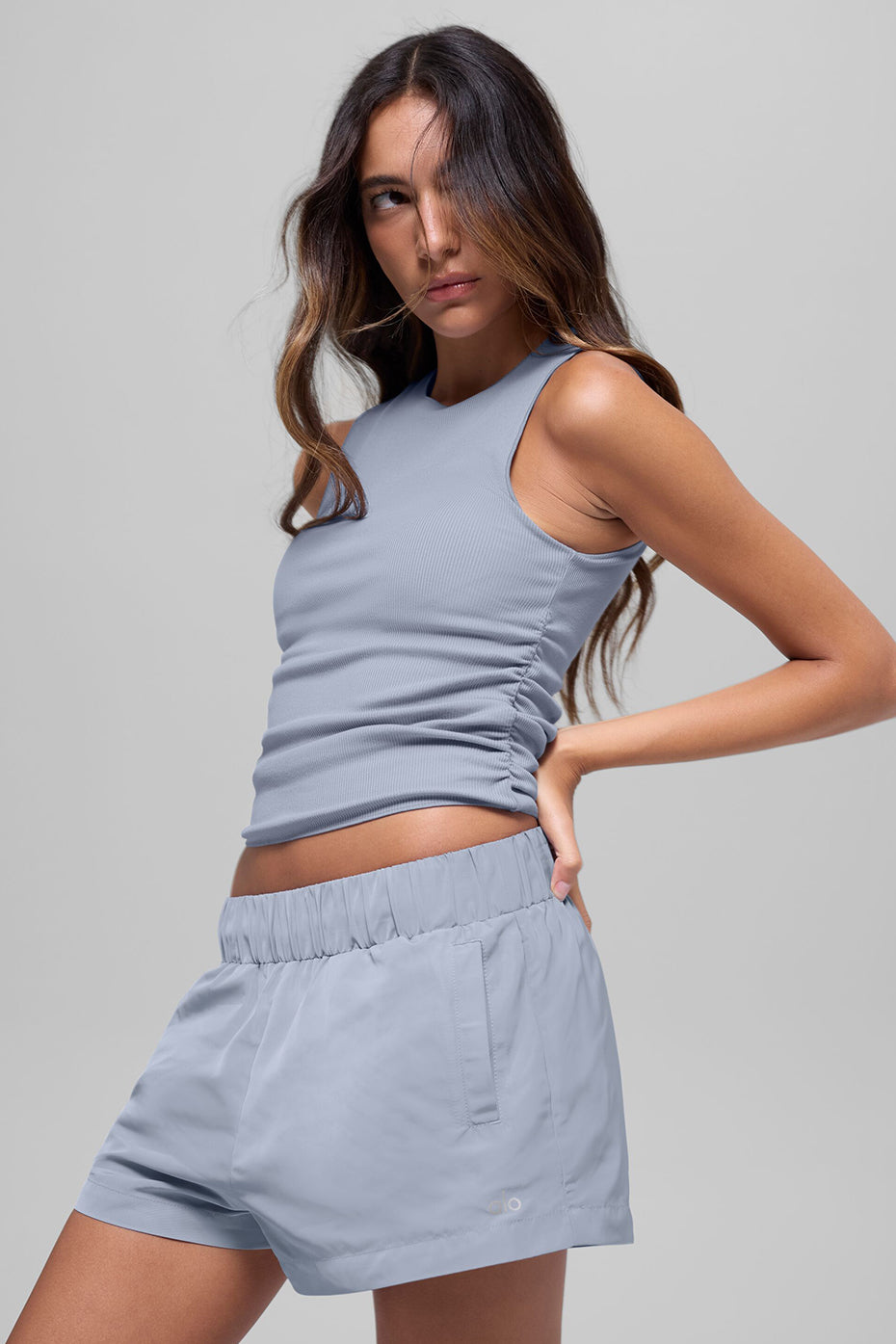 Ribbed En Pointe Tank - Winter Frost--0
