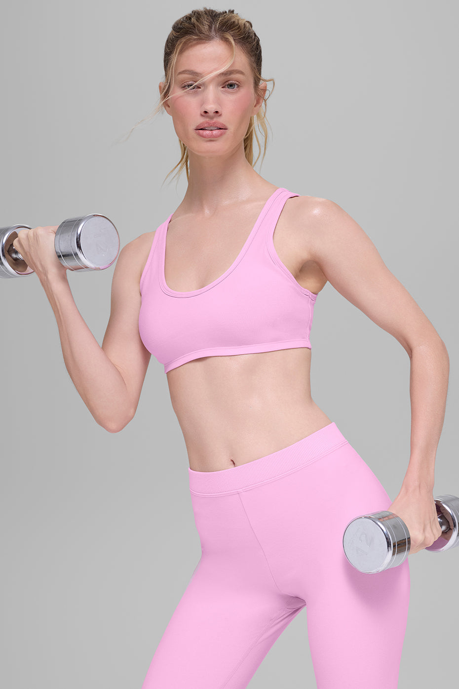 Alosoft Center Stage Bra - Candy Heart Pink--3