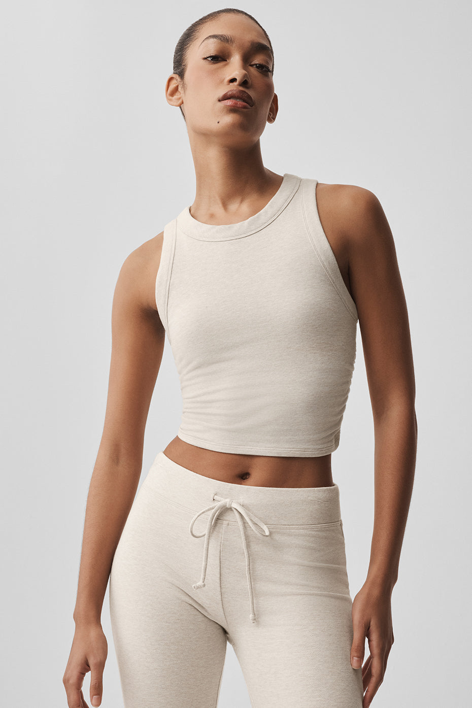 Sway Bra Tank - Oatmeal Heather--4