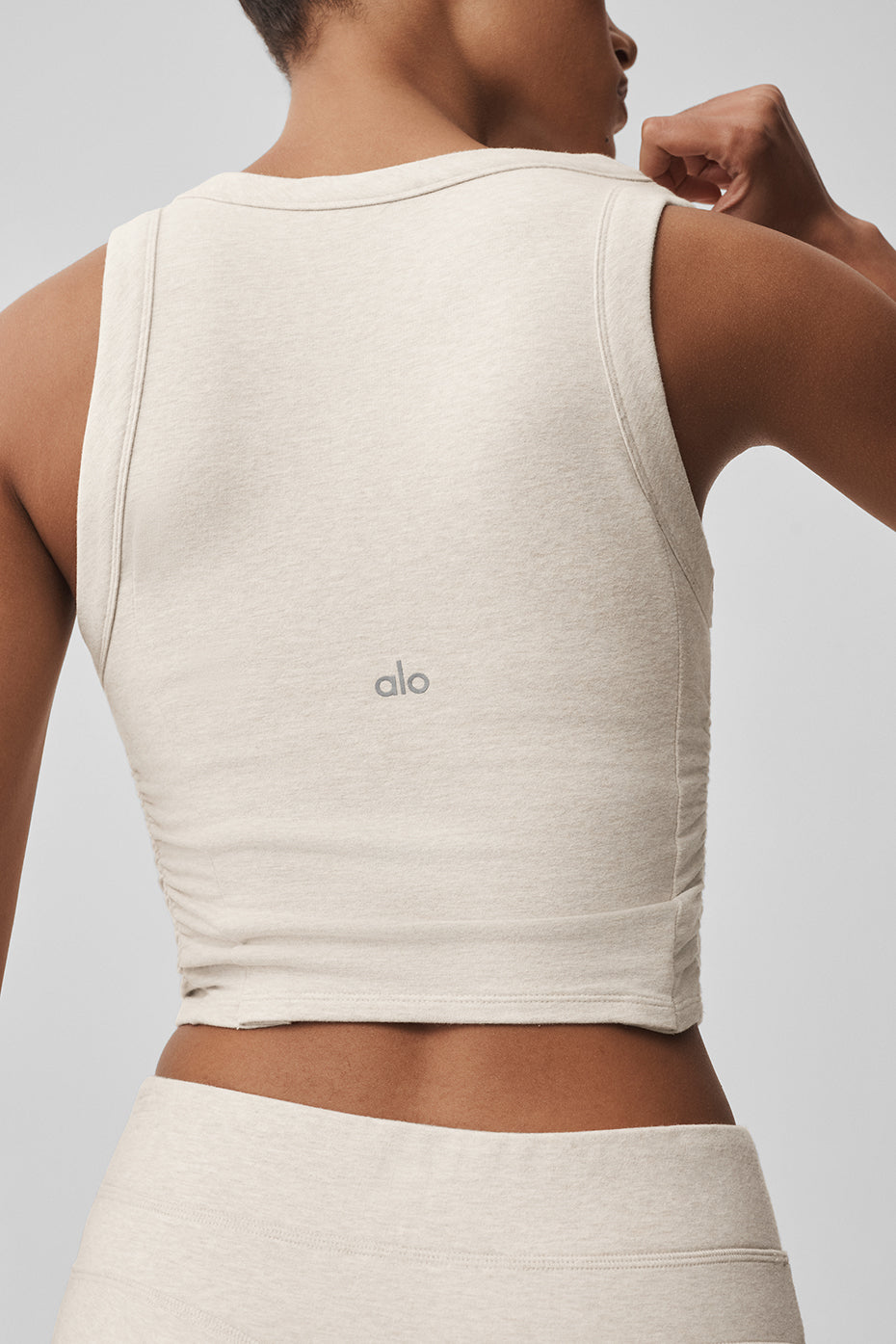 Sway Bra Tank - Oatmeal Heather--5