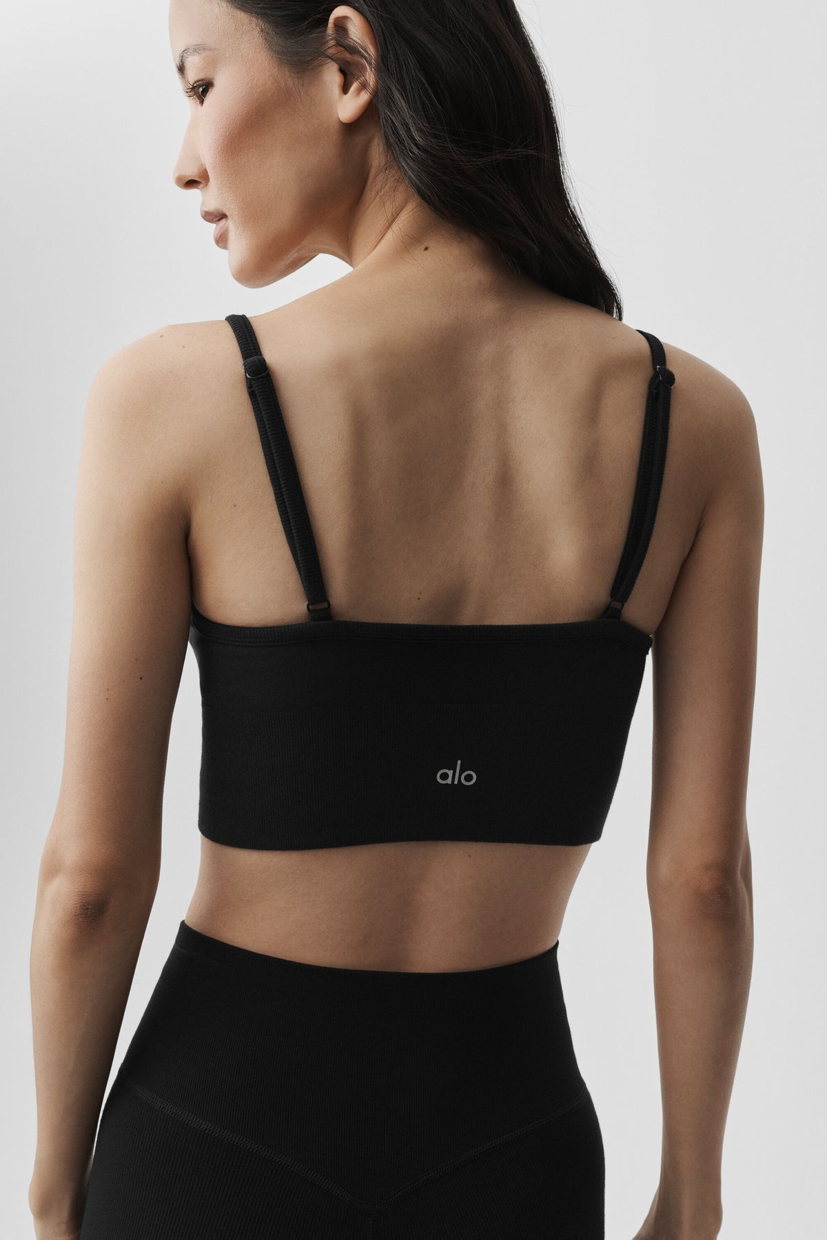 Seamless Modal Ribbed Delight Bralette - Black--3