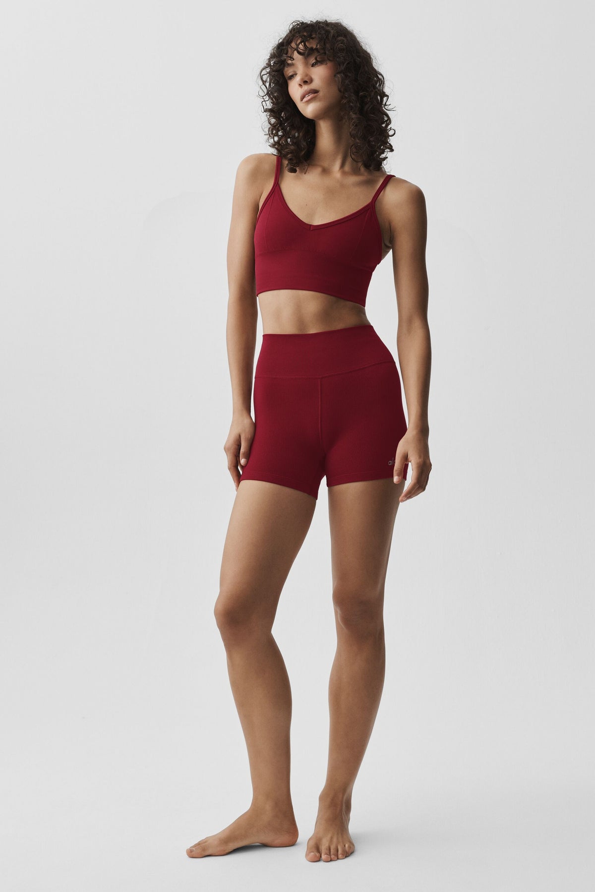 Seamless Modal Ribbed Delight Bralette - Summer Romance Red--4