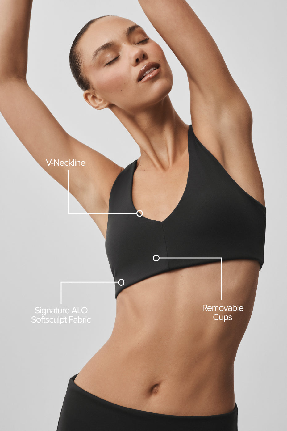 ALO Softsculpt Base Bra - Black--1