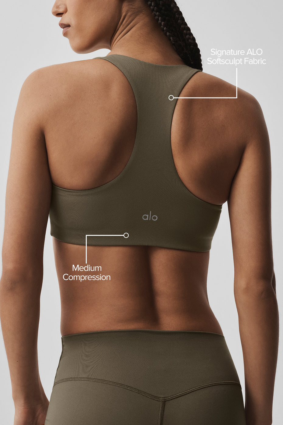 ALO Softsculpt Base Bra - Olive Tree--1
