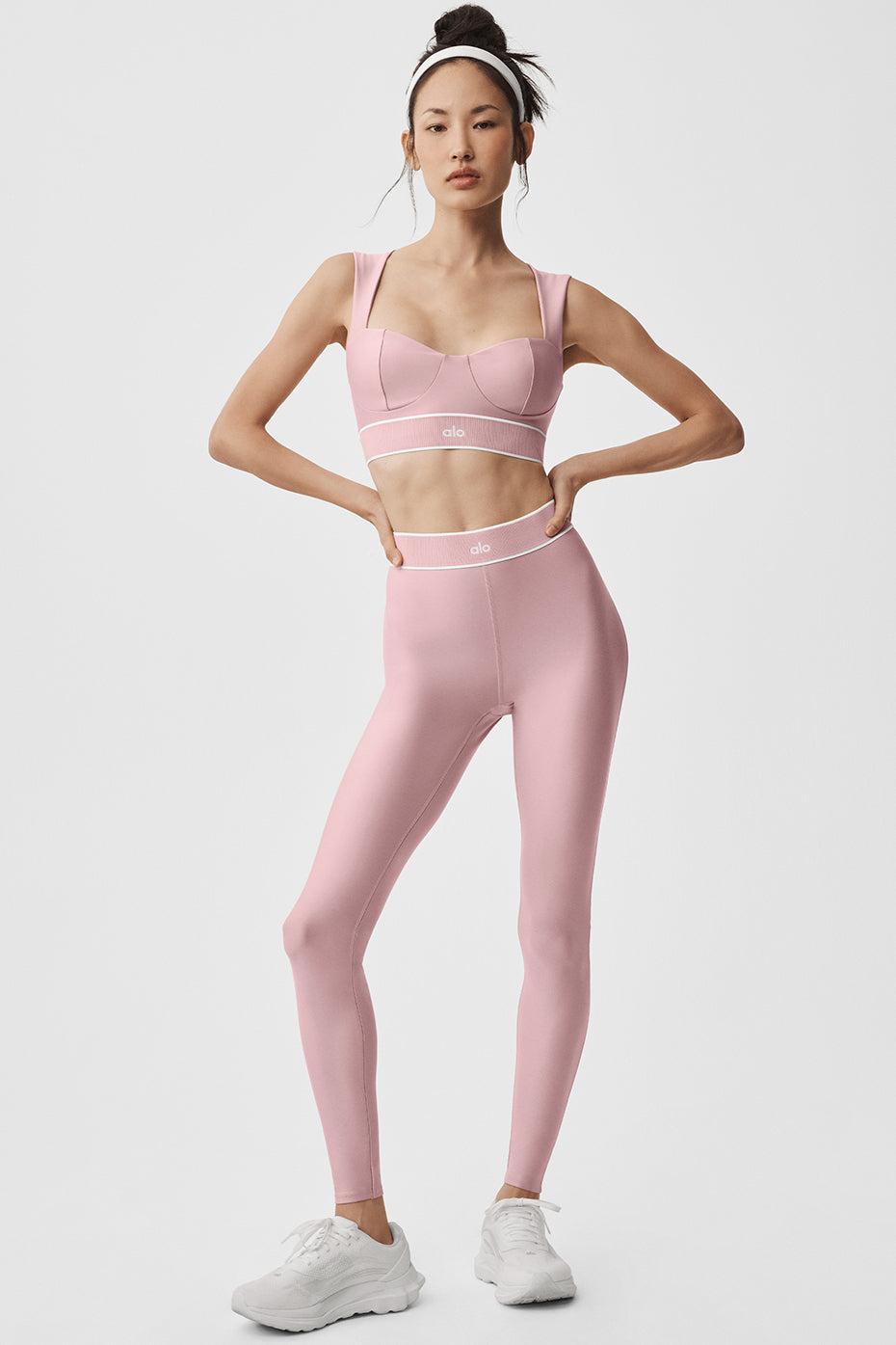 Airlift Alignment Bra - Vintage Pink/White--5