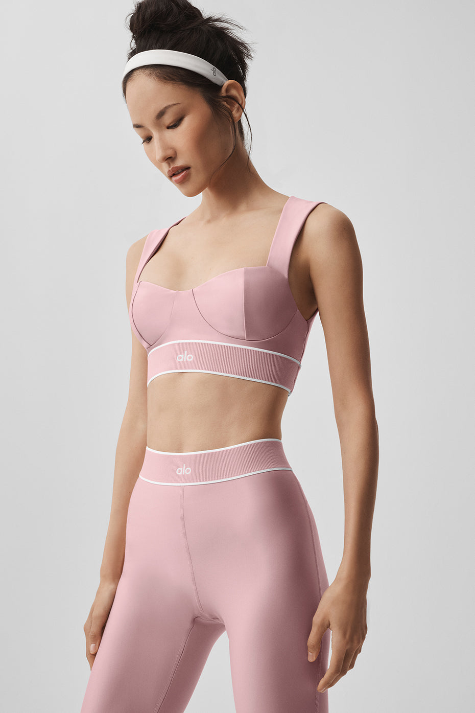 Airlift Alignment Bra - Vintage Pink/White--1