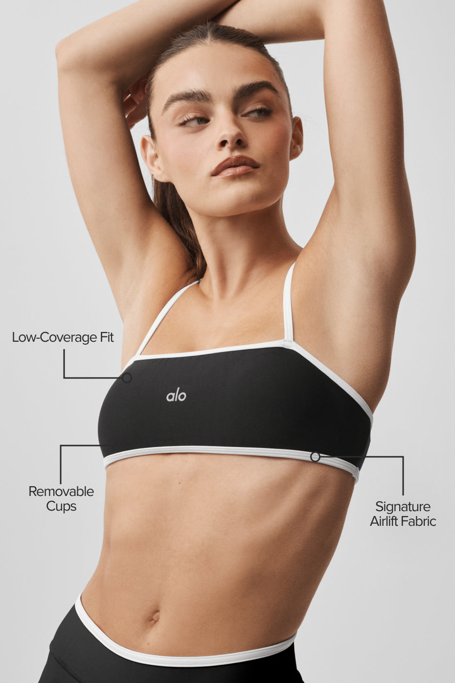 Airlift Charger Bra - Black/White--1