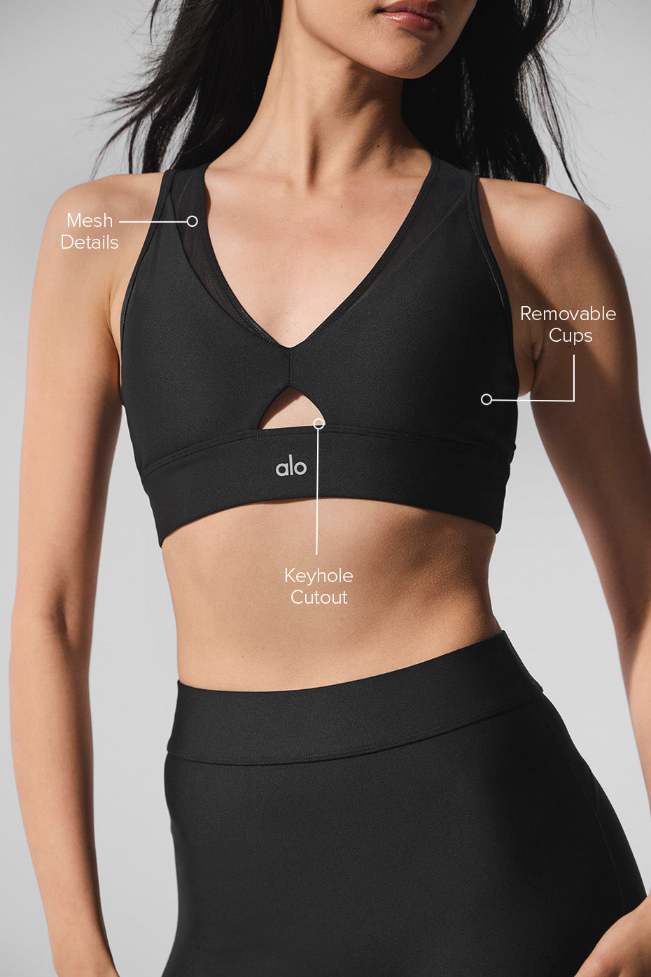 Airlift Mesh Just Right Bra - Black--1