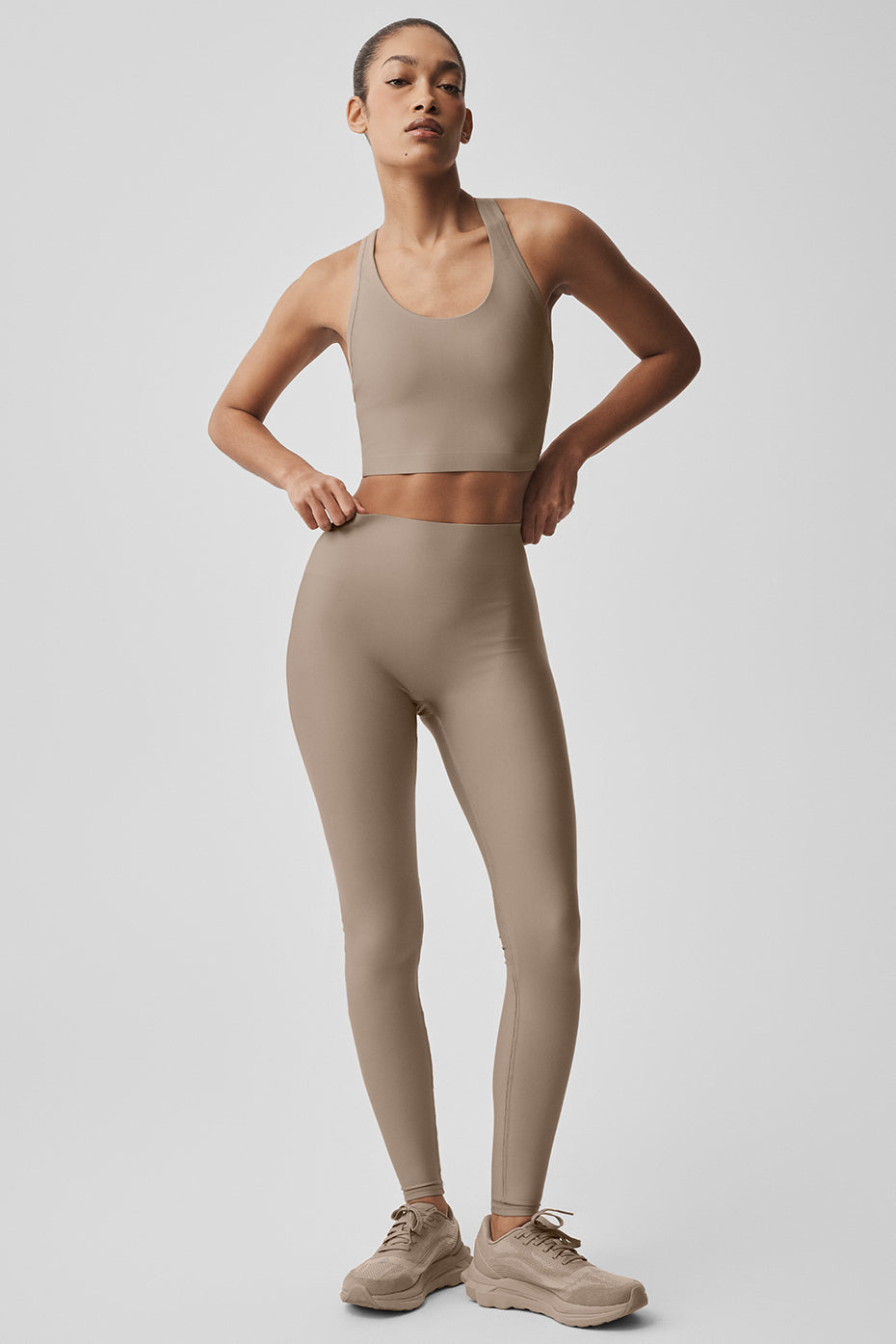 Airlift Super Sleek Bra Tank - Gravel--5