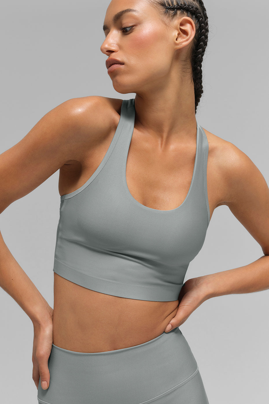 Airlift Super Sleek Bra Tank - Lunar Grey--2